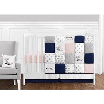 navy blue crib sheet