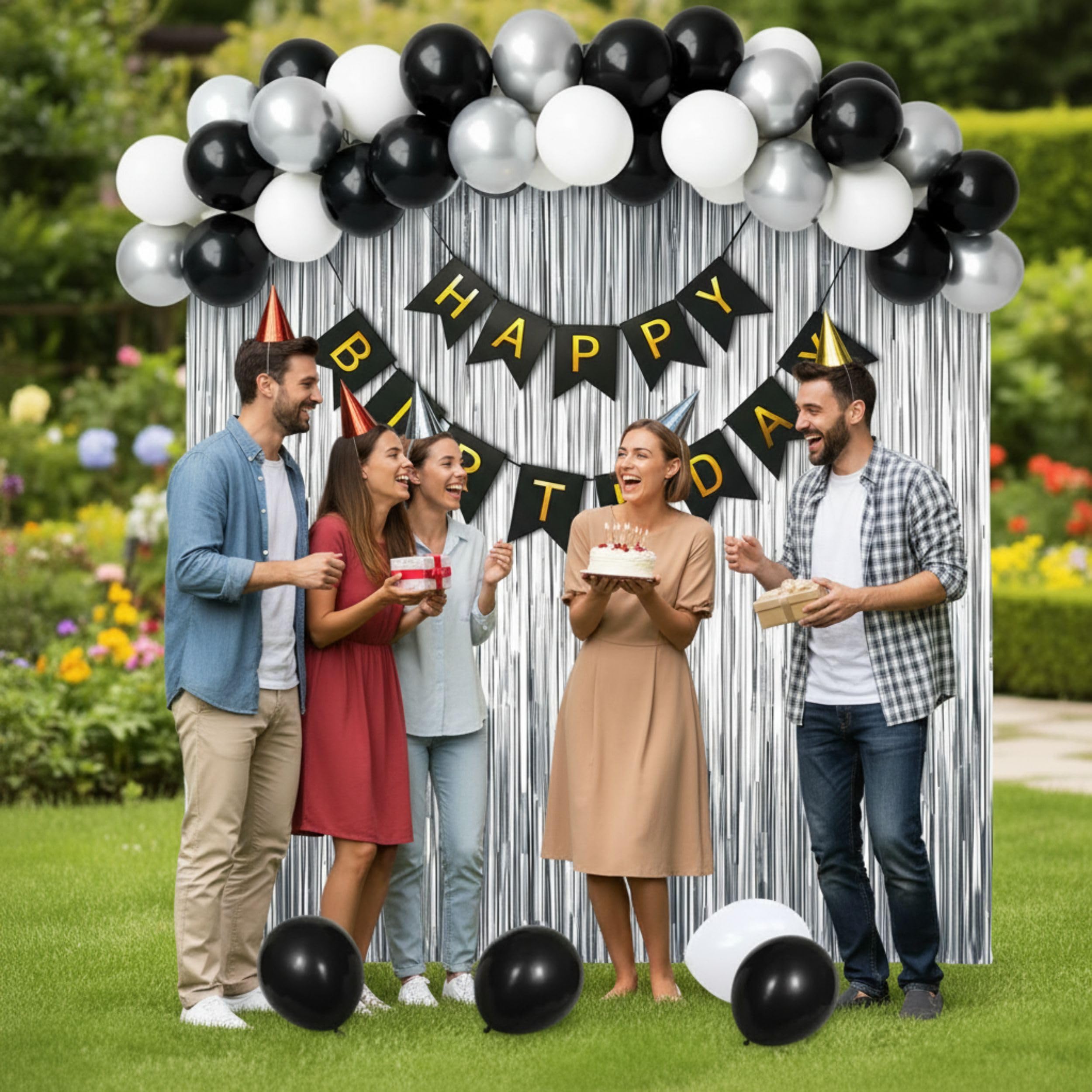 Silver Birthday Party Decorations - 40 Piece Kit -5