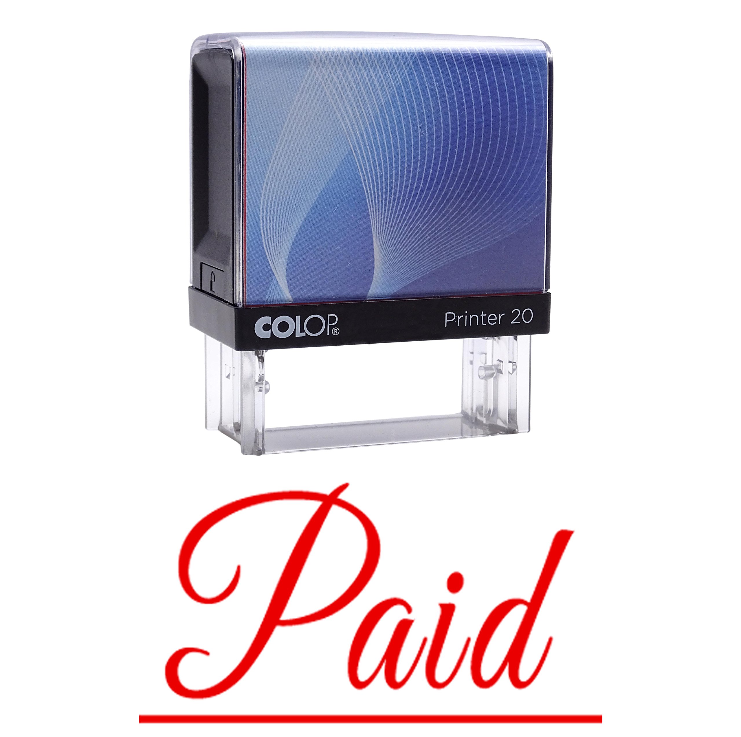 Paid Self Inking Rubber Stamp Custom Colop Office Stationary P20 Mini Stamper