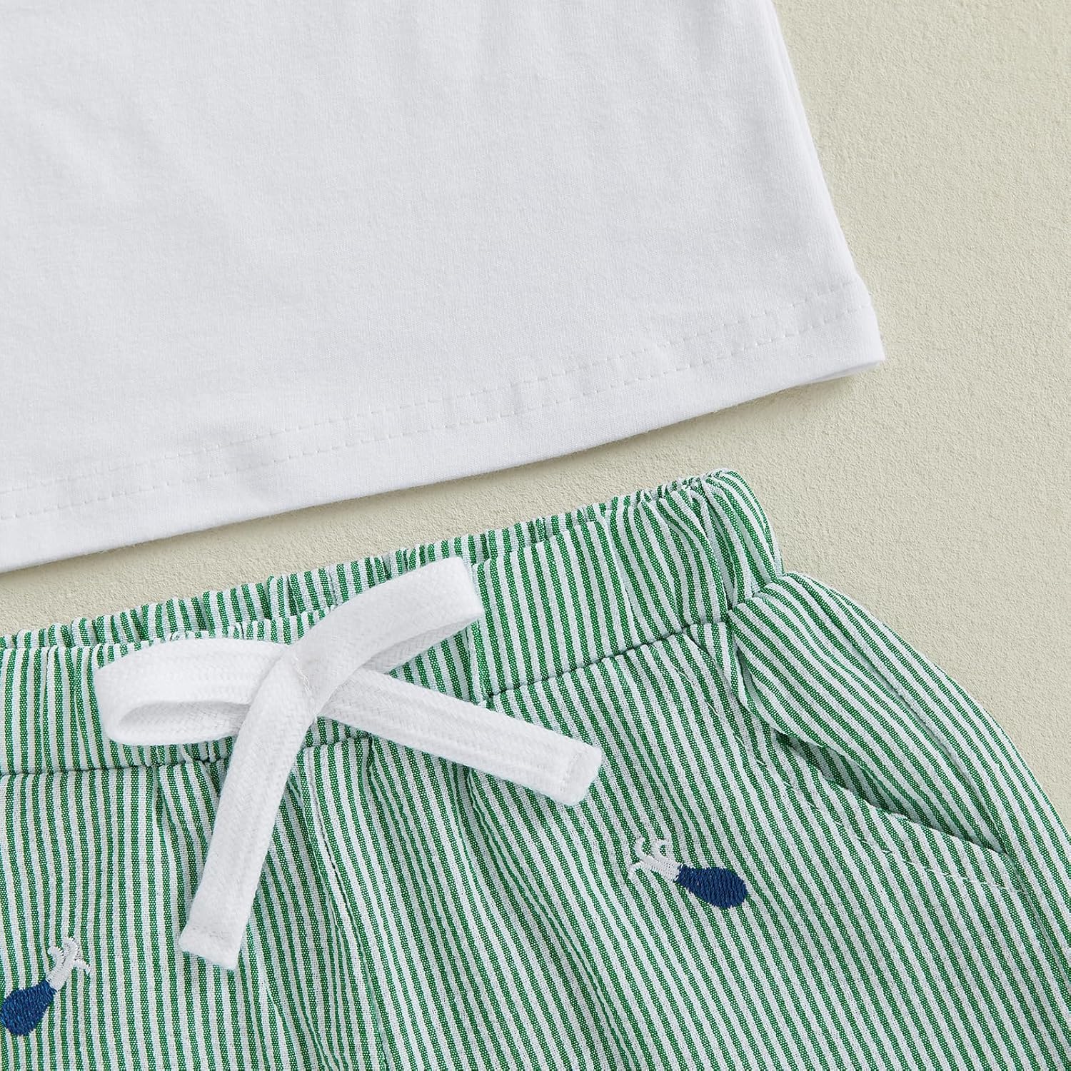 Baby Boy Golf Outfit Short Sleeve Golf Cart T Shirts Top and Striped Shorts Set Todder Boys Summer Clothes - Image 6