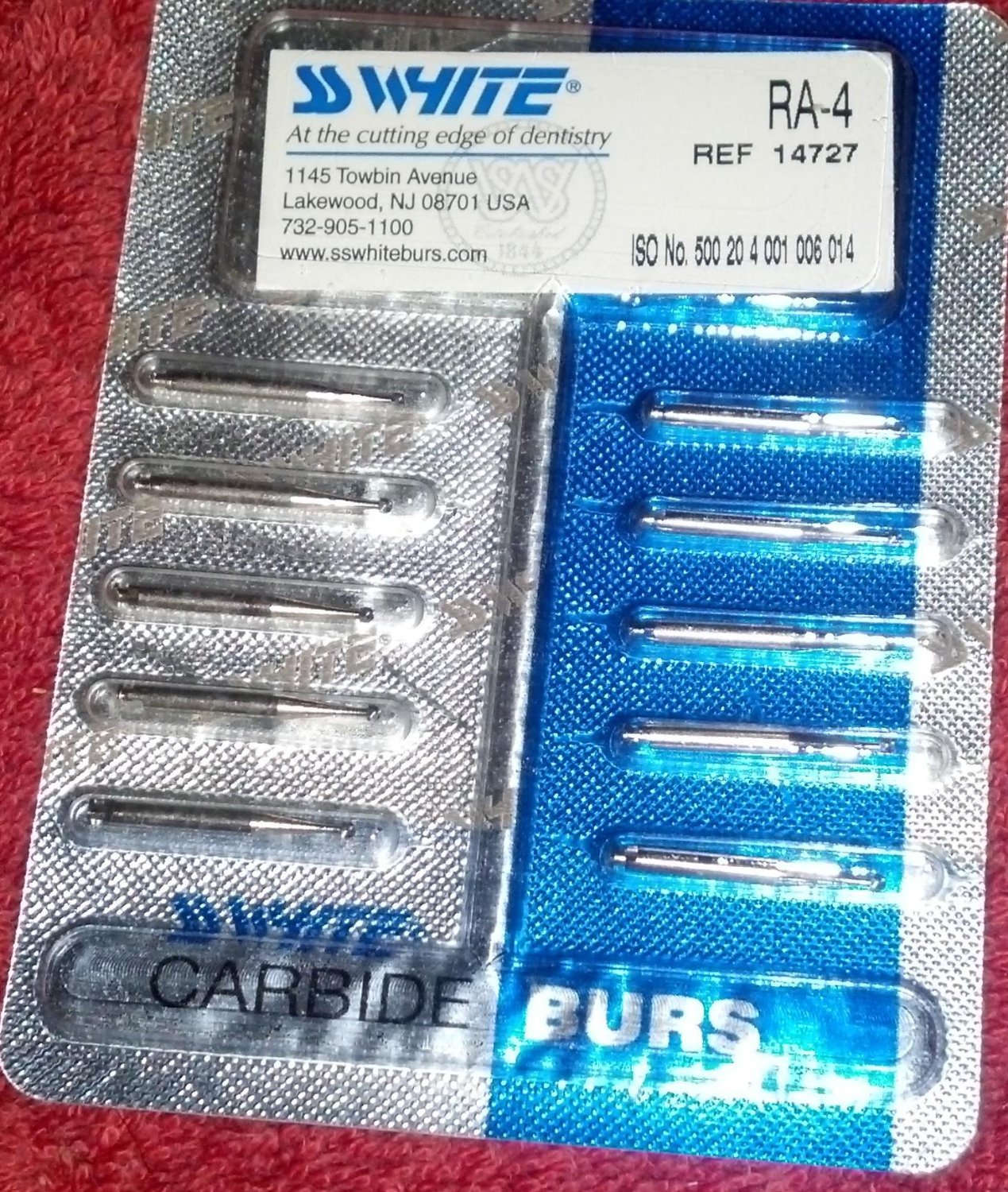 Ss White Carbide Burs Round RA 4 - 10 pk