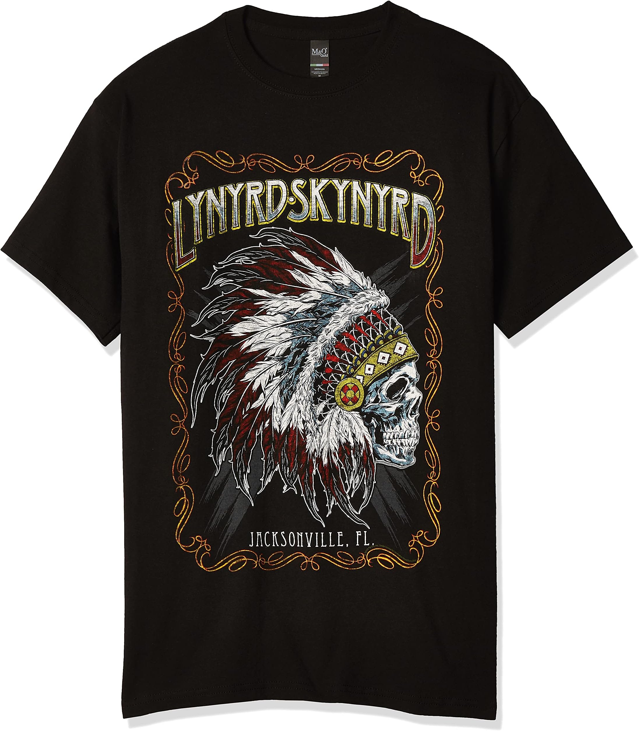 Men's Lynyrd Skynyrd Indian Skeleton Mens Shirt