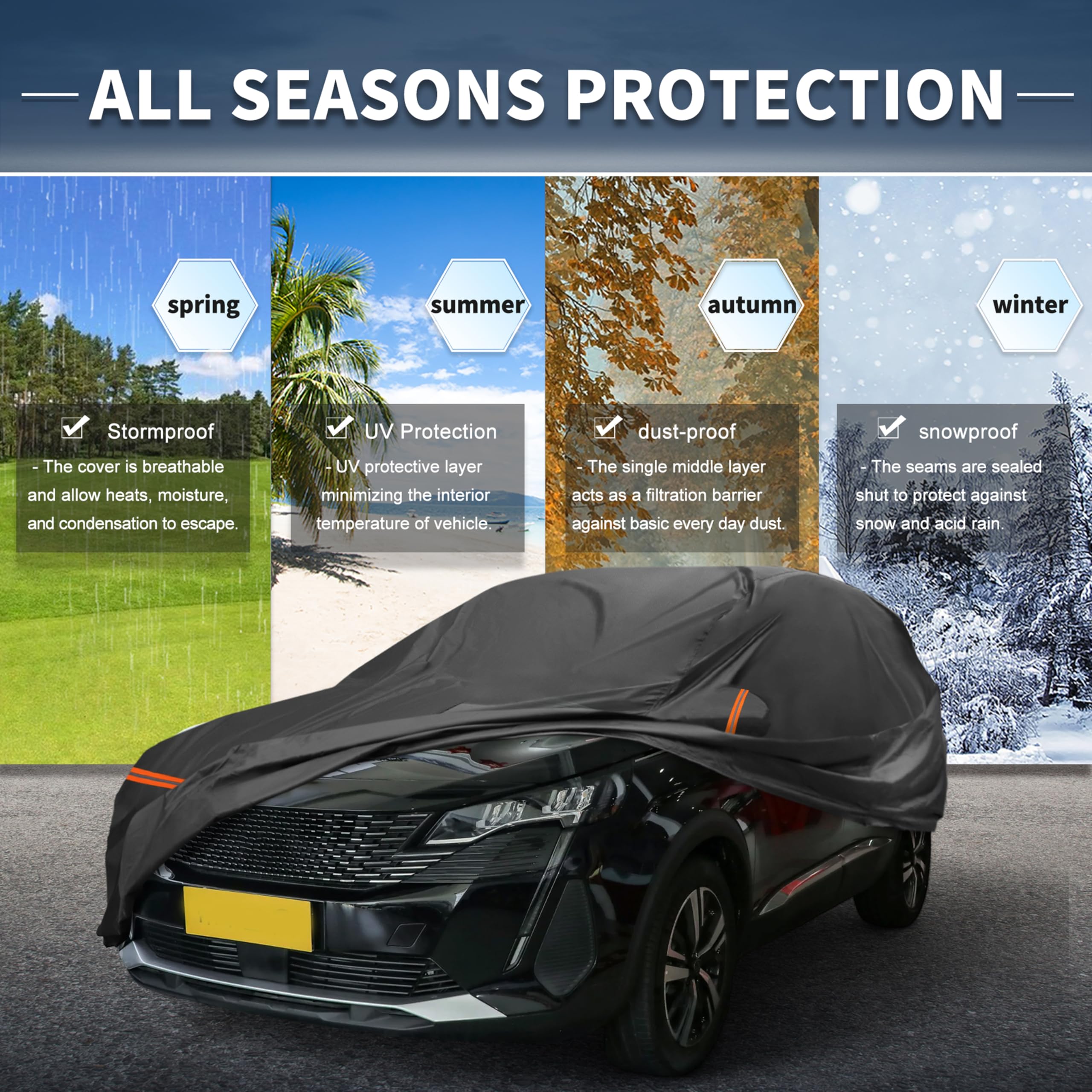 A ABSOPRO Funda De Coche para Peugeot 5008 2017-2023 1Pc