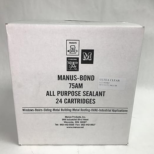 Manus Products ManusBond 75AM Ultra Clear Sealant (Pack of 24) Amazon