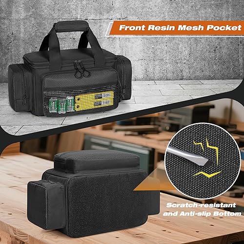 Miniatura 4 de Pequeña bolsa de herramientas con parte inferior antifricción, bolsa táctica de 12 pulgadas para hombres, organizador de almacenamiento de