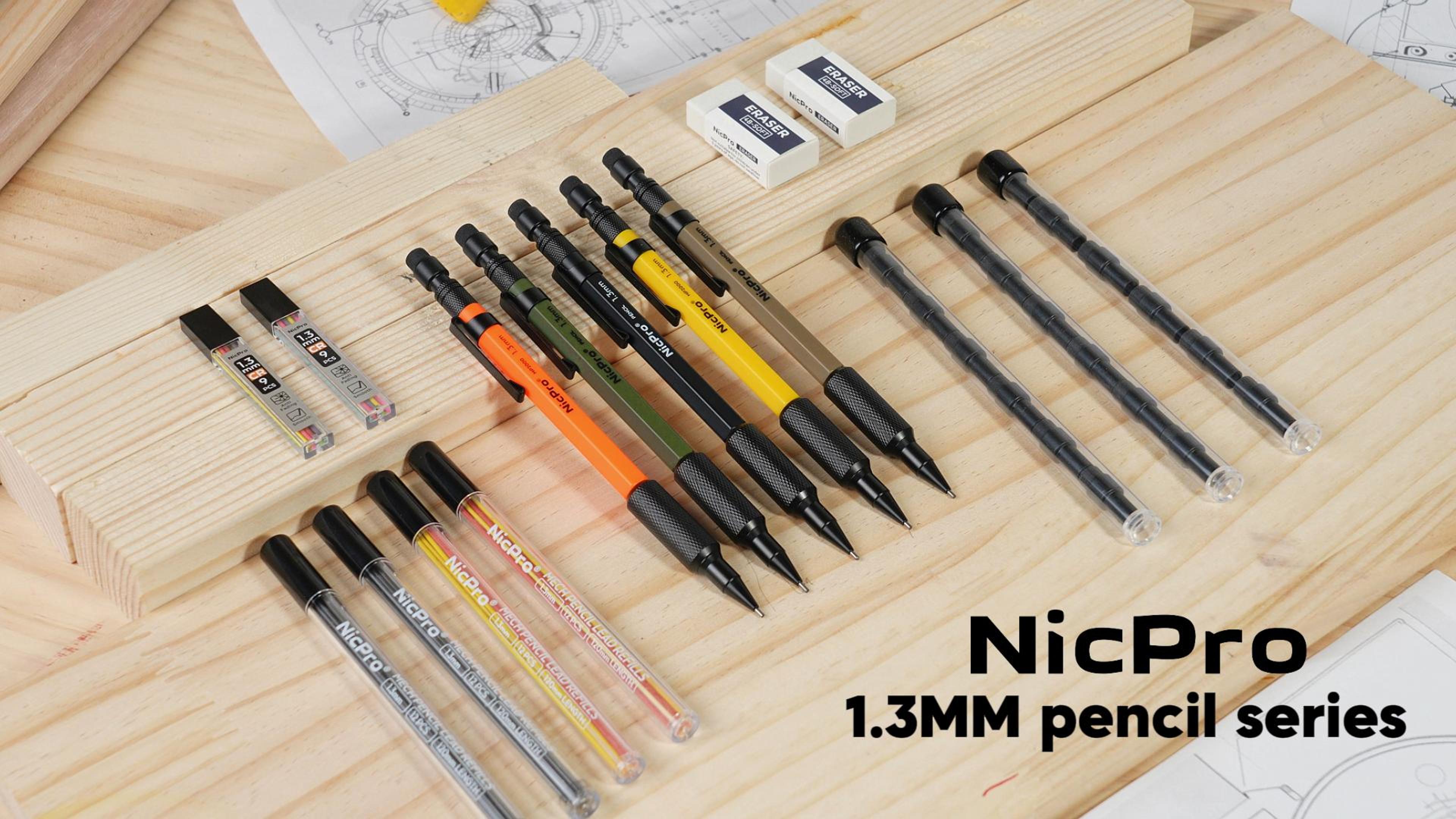 Amazon.com : Nicpro 1.3 mm Mechanical Pencil Set with 12 Lead