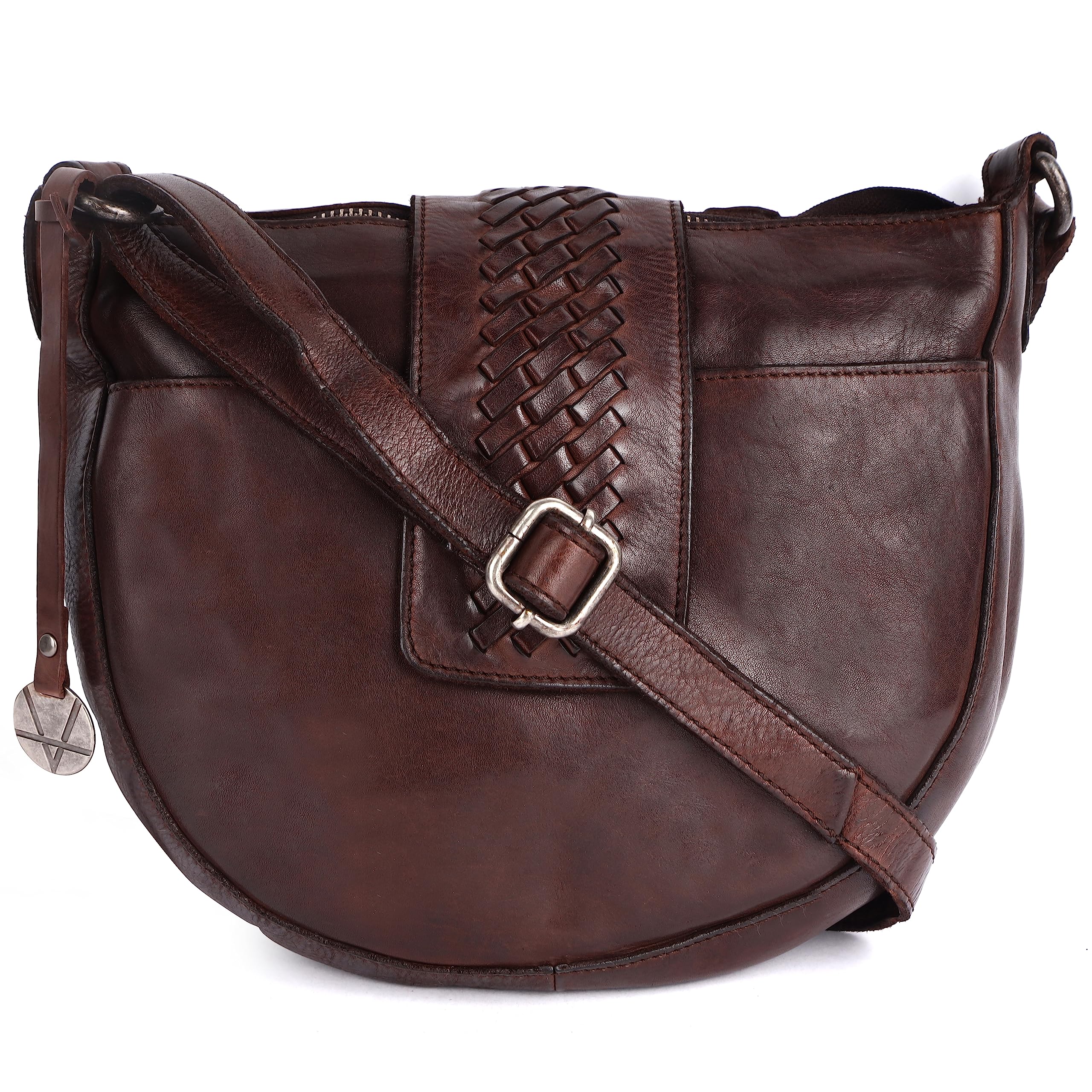 VILENCA HOLLAND Genuine Leather Crossbody Sling Bag for Women - Trendy Casual Office Bag with Adjustable Strap