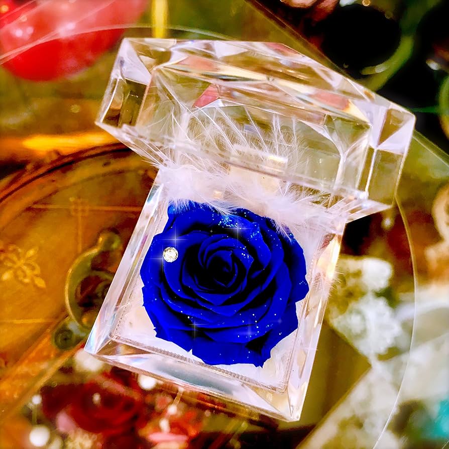 Amazon｜【最高級・青いバラの神秘・オーロラブルー】''おまけ付き