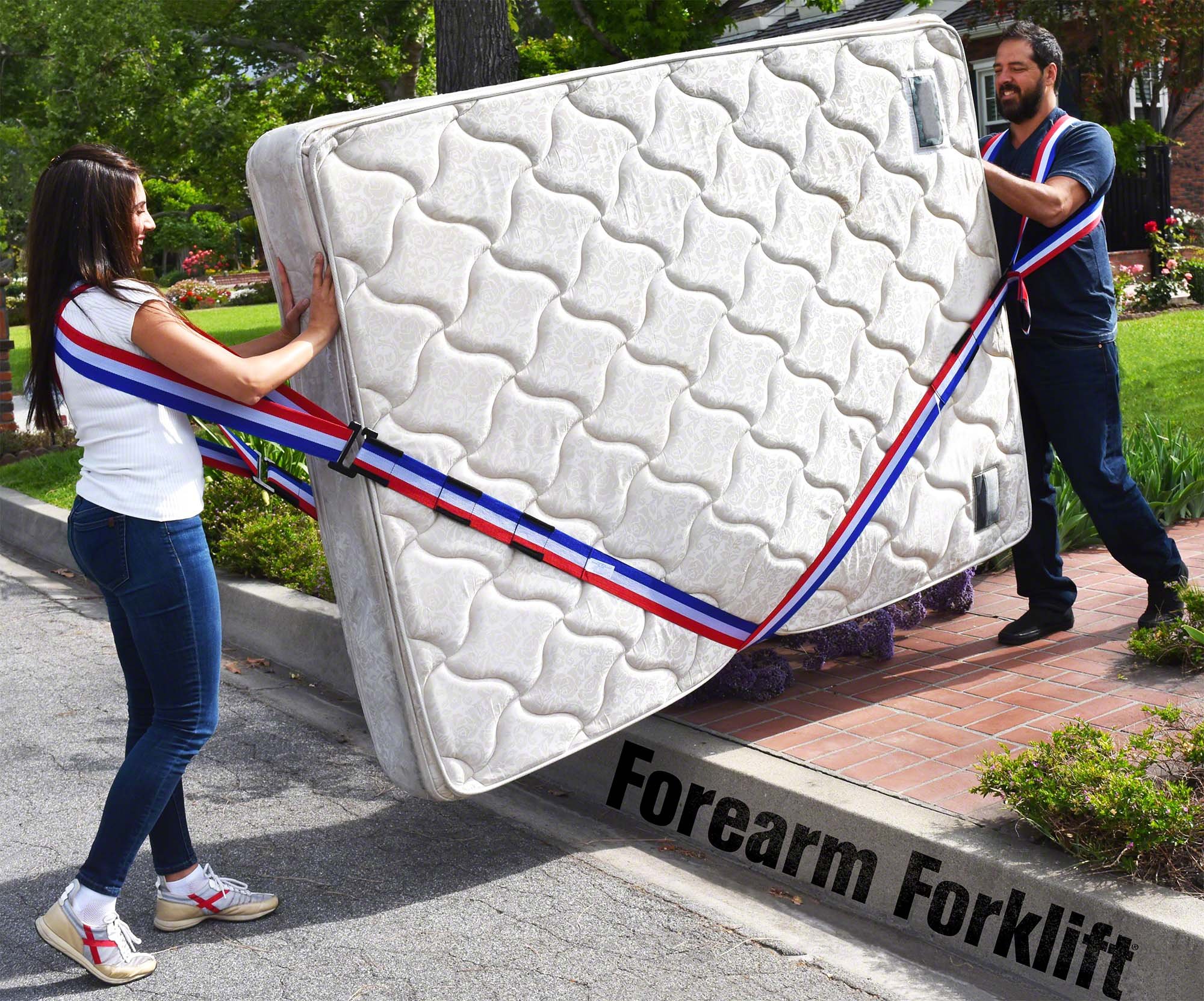 Forearm Forklift Möbeltragegurt, FFMCVPRWB - Cargo Strap aus Polypropylen (PP), Geschirr und Gurte, 2,7 m x 7,6 cm, Stahlschnallen, Go Usa, Special Edition, 4 Stück, 2076336031