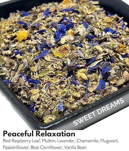 Miniatura 2 de Mezcla de hierbas para humo y té - Smoke & Brew Sweet Dreams para relajación y sueño - Lavanda y manzanilla - Hierbas orgánicas y artesanales - 1