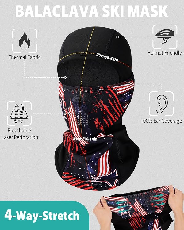 AOPREL Balaclava Ski Mask for Men Winter Face Mask Breathable & Thermal Winter Balaclava Women for Cold Weather Outdoor by AOPREL - Image 4