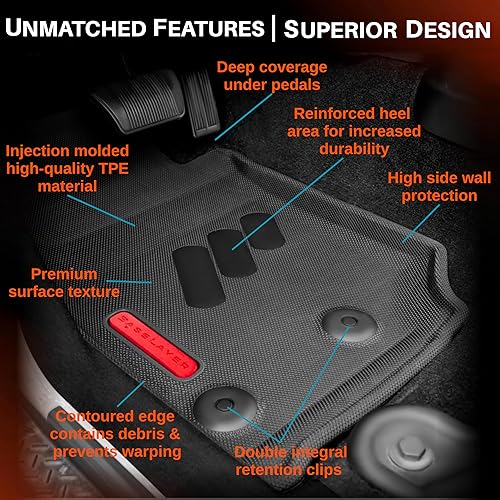 Miniatura 4 de Alfombrillas de Piso Elite BaseLayer para Jeep Wrangler JK Unlimited (2014-2018) de 4 Puertas - Fabricadas en EE.UU. - Alfombrillas Premium para