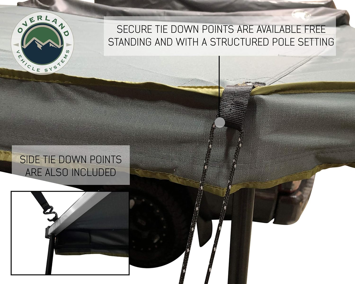 OVS Nomadic 180 Awning - Dark Gray with Black Travel Cover - Universal