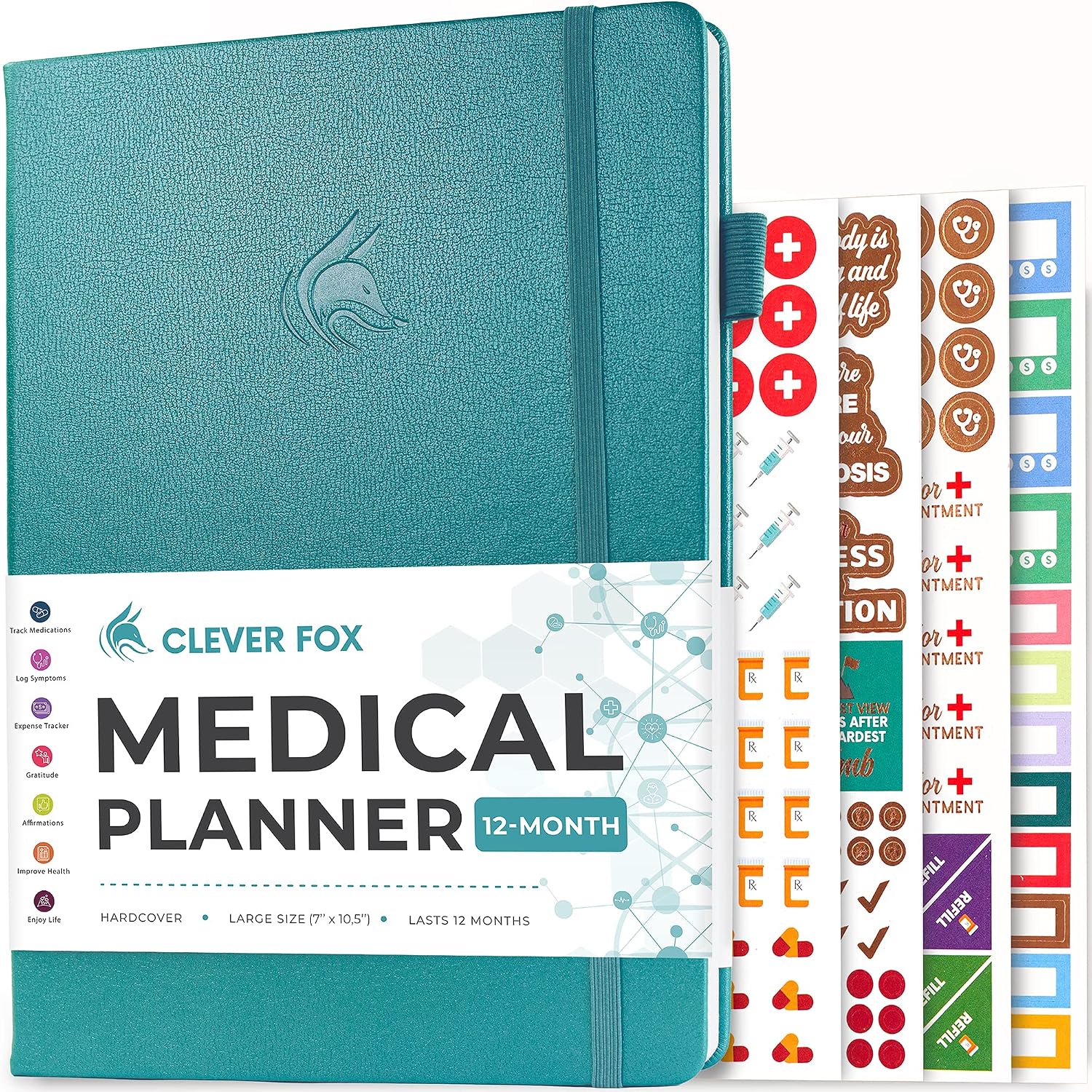Clever Fox Medical Planner 12-Month, Medical Notebook, Health Diary, Wellness Journal & Logbook to Track Health