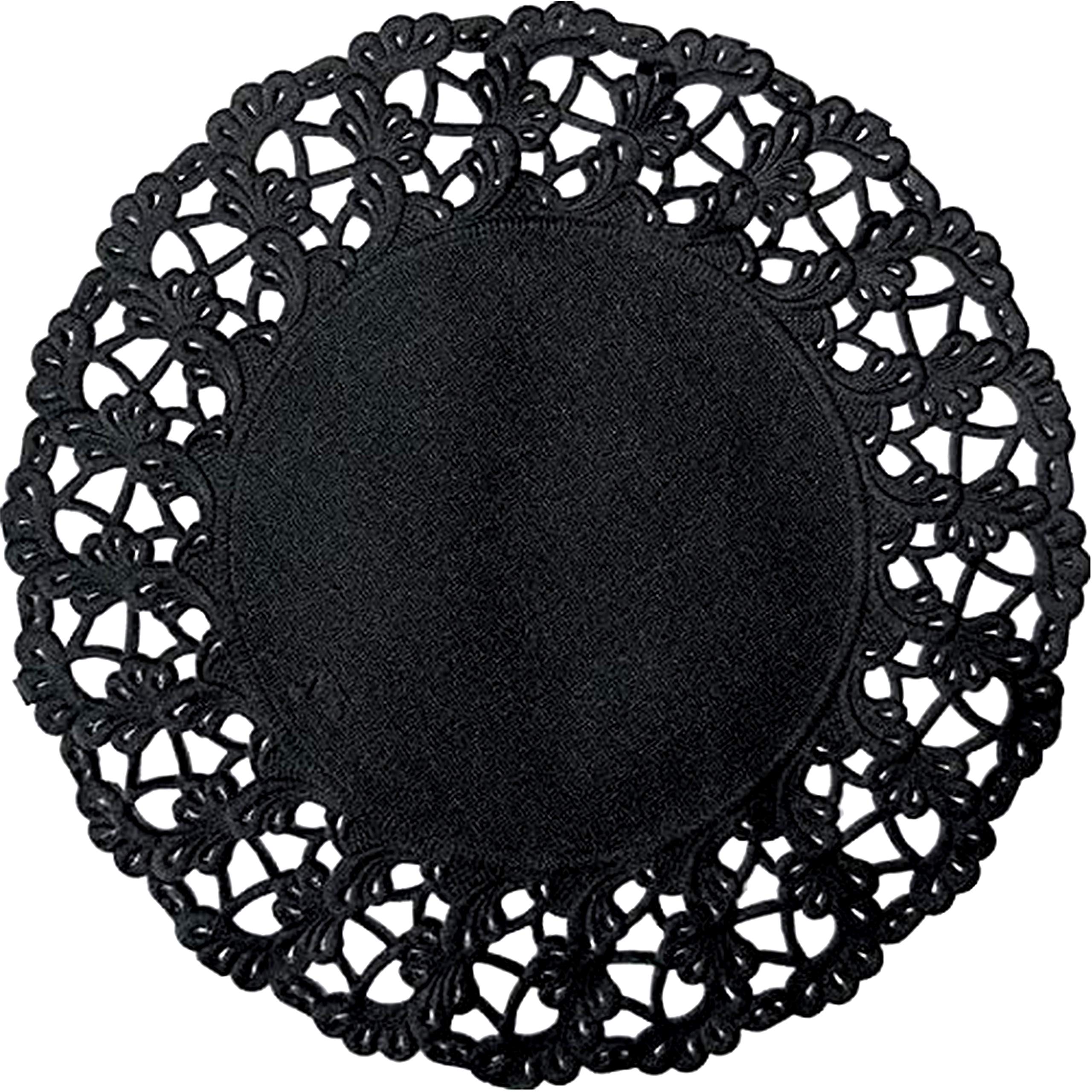 Duni 240 Stück Tortenspitzen Ø 30 cm rund Tortenpapier Plattenpapier Spitzendeckchen Schwarz Teller Untersetzer Unterlage
