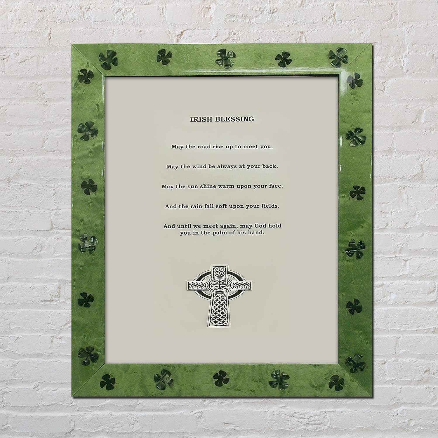Irish Blessing Shamrock Picture Frame Celtic Wall Decor 8x10