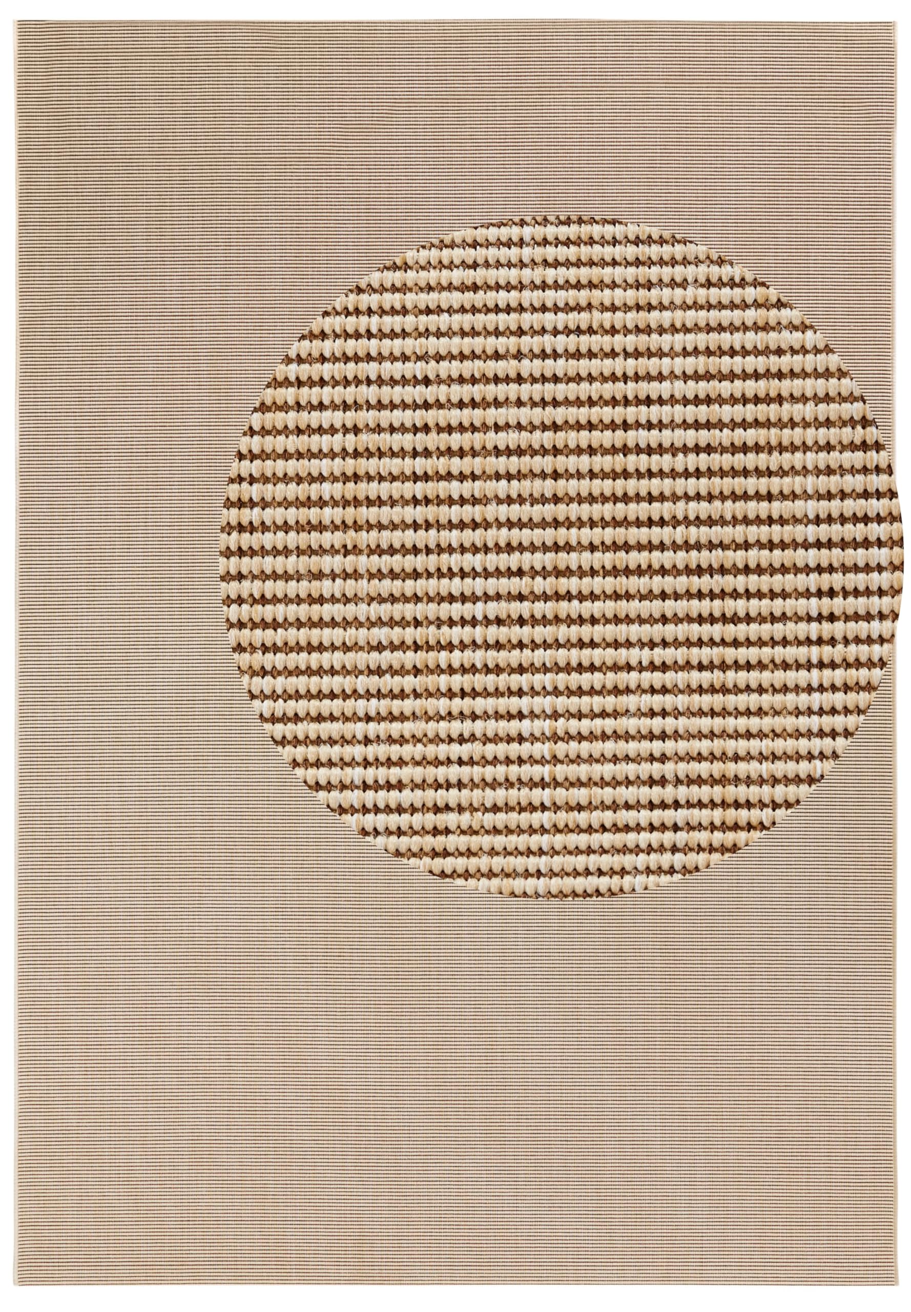 Hanse Home In- und Outdoor Teppich Match 240x340 cm - Wetterfest Modern Plain Allover Unifarben Design Teppich für Balkon Terrasse Garten Wintergarten Wohnzimmerteppich Wasserfest in Beige