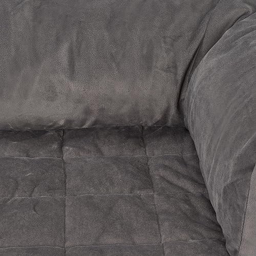 Miniatura 4 de SureFit Pet Otis - Cama acolchada de 3 lados para mascotas, protector de sofá impermeable para perros y gatos, tela de felpa y control de olores,
