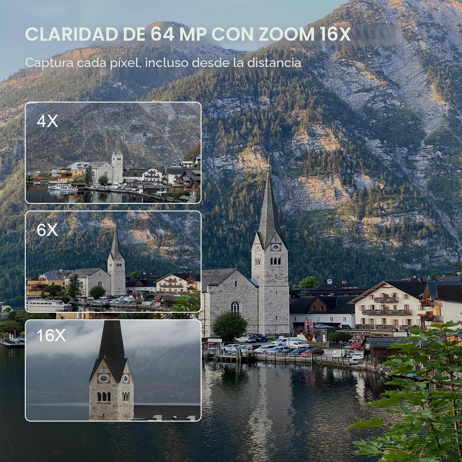 Camara Digital 6K 64MP para Vlogging con WiFi, Tarjeta TF de 64 GB, Micrófono, Enfoque Automático, Zoom 16X. Camara de Fotos Digital Compacta para YouTube, Principiantes, Objetivo Macro y Gran Angular