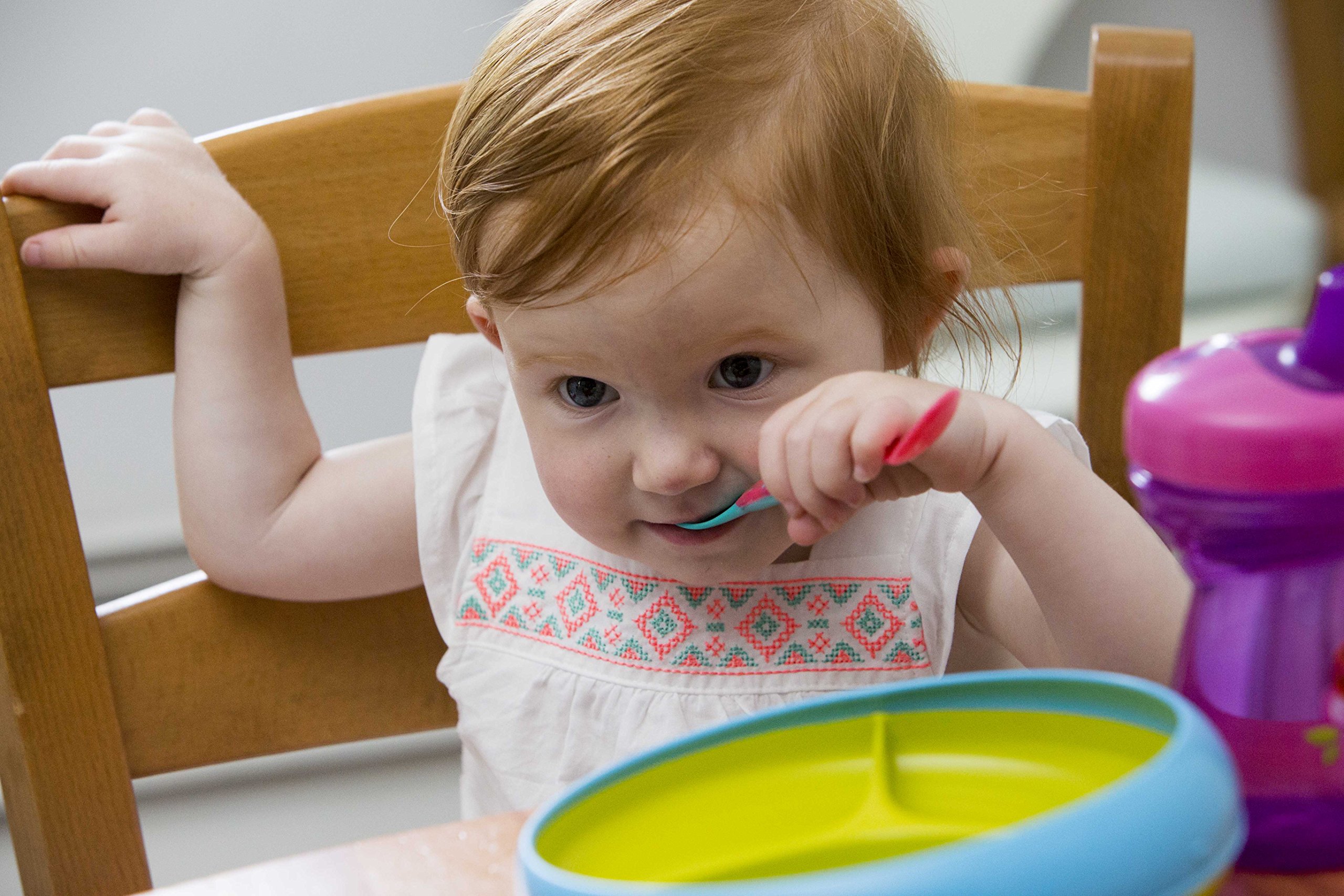 The First Years Two Scoop Infant Spoons, 5 Pack Purple