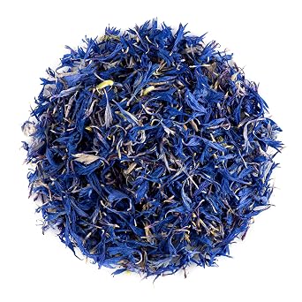 Cornflower Petals Dried Whole Blue Flowers - Tea and Garnish | Vivid blue cornflower petals add color and delicate flavor to tea blends salads baked goods and homemade garnishes