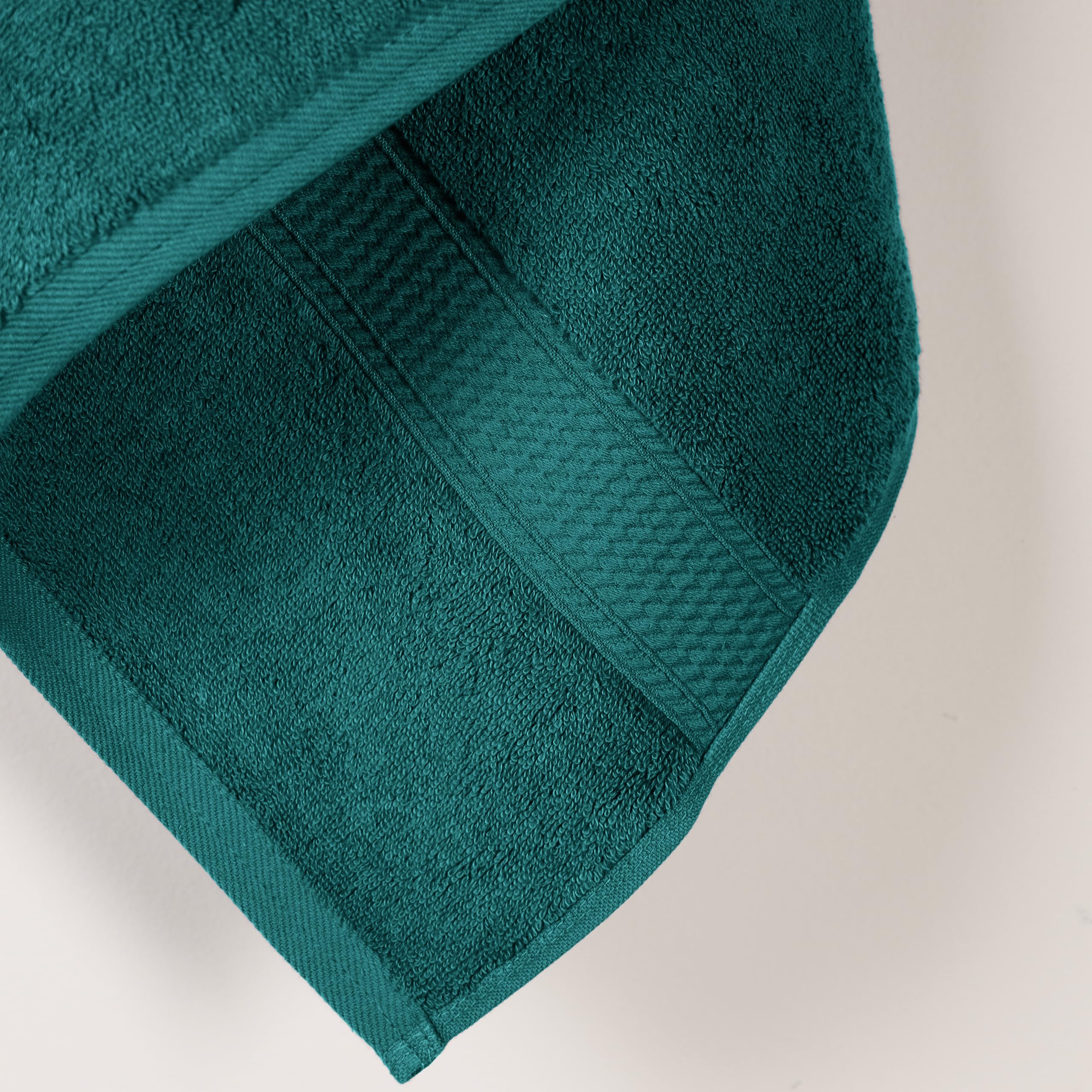Superior - Set di Asciugamani da Bagno in Cotone 900 Grammi, 2 Pezzi, Verde-Blu