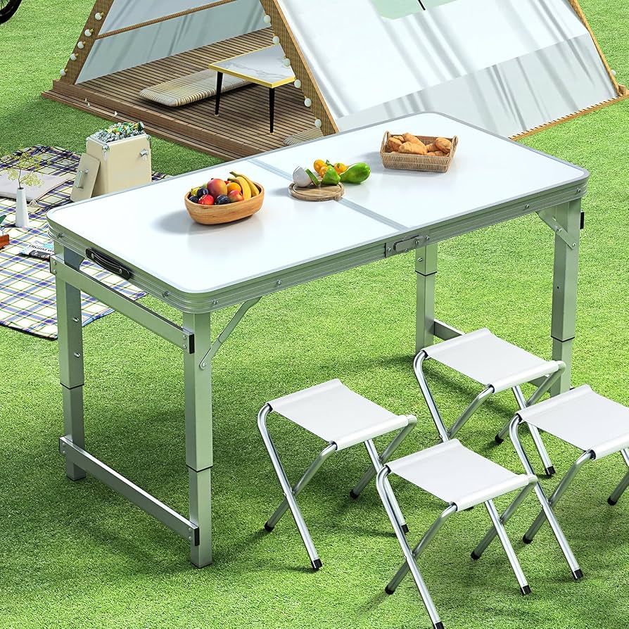 アウトドアテーブル 折りたたみ 120cm 収納付き 高さ3段階調節セール Amazon.co.jp: アウトドアテーブル 折りたたみ アウトドア