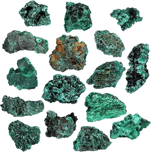 Miniatura 3 de Amogeeli Espécimen de cristal de malaquita natural crudo para colección, decoración de piedra mineral curativa para oficina en casa, 0.02-0.11 libras