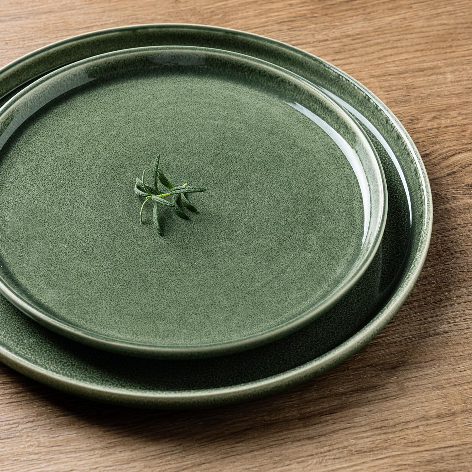 AmorArc Stoneware Dinnerware Sets for 4,Round Reactive Glaze Ceramic Plates and Bowls Set,Highly Scratch Resistant | Dishwasher & Microwave Safe Dishes Set,Service for 4 (12pc) - Image 2