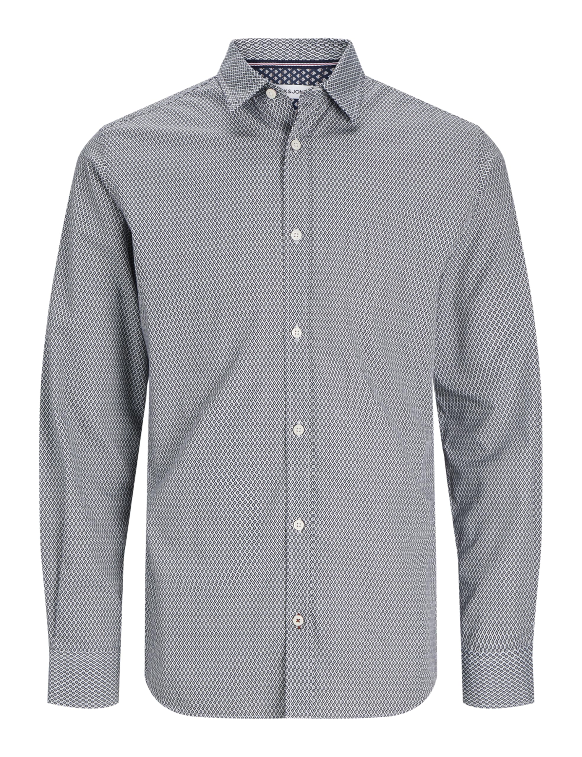 JACK & JONES Men's Jjmatheo Print Detail Shirt LS Casual Shirt