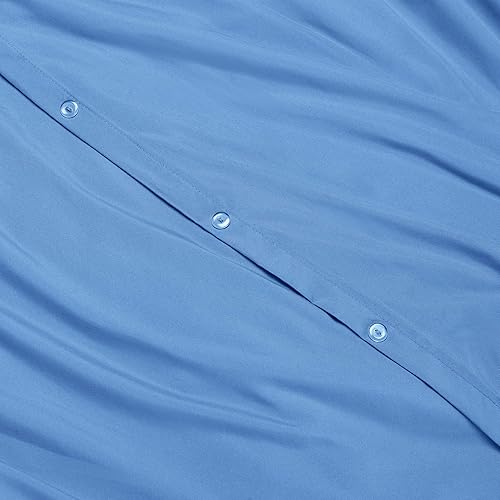 Miniatura 6 de Nestl - Juego de ropa de cama Queen con edredón  Juego de edredón para cama queen Juego de funda de edredón Queen, juego de edredón azul tranquilo