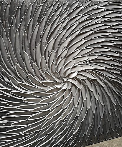 Miniatura 2 de YaSheng Art - Pintura al óleo pintada a mano sobre lienzo con flores blancas, pintura moderna para decoración interior del hogar, imagen de arte