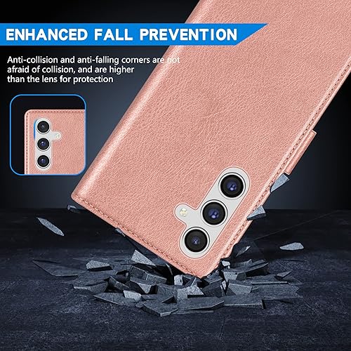 Miniatura 4 de ZZXX Funda tipo cartera para Samsung Galaxy A54 5G con bloqueo RFID, ranura para tarjetas, función atril, cierre magnético, funda protectora de