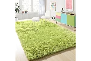 PAGISOFE 4x6 ft. Vibrant Green Grass Rug for Memorable Photoshoots