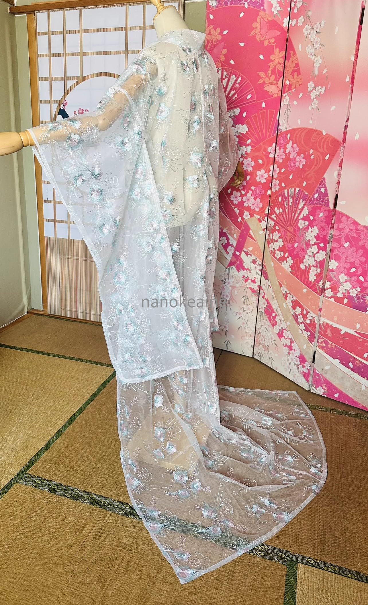 和ドレス 色打掛 レース ドレス 着物 ウェディング オートクチュール
