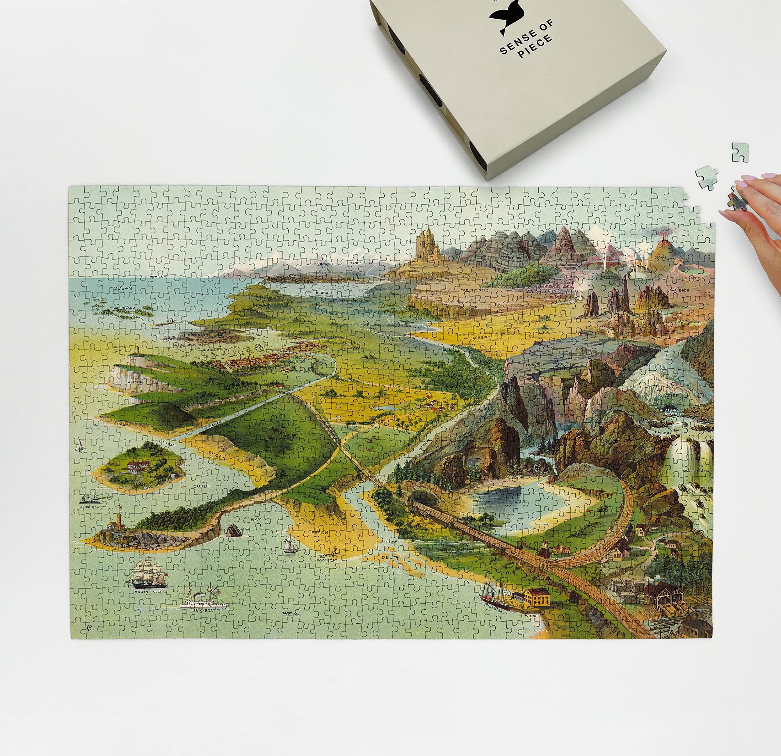 Amazon.co.jp: 1000ピース 大人用ジグソーパズル: 1893 | 地理的