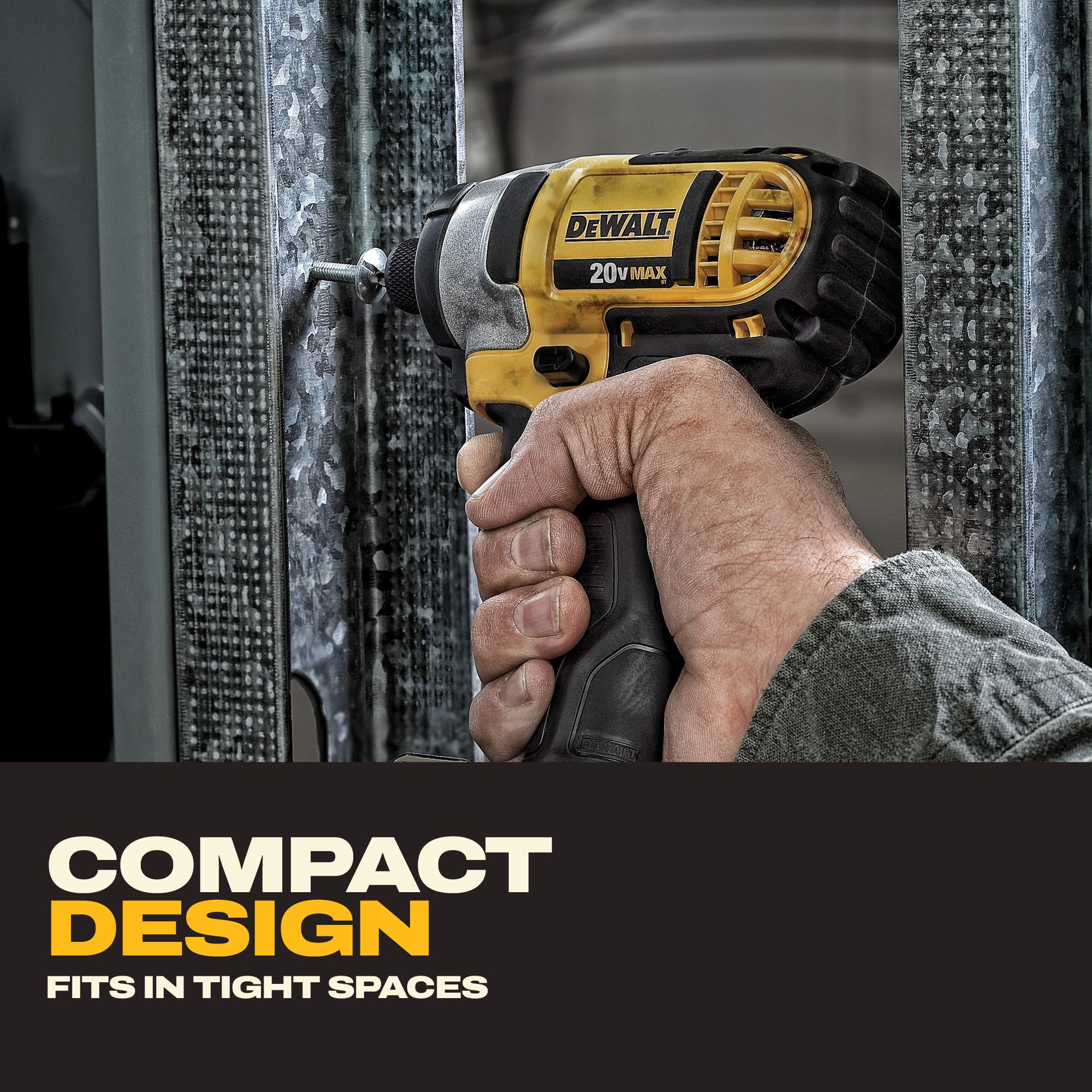 DEWALT Taladro inalámbrico y destornillador de impacto de 20 V MAX, kit combinado de herramientas eléctricas con 2 baterías y cargador (DCK240C2)