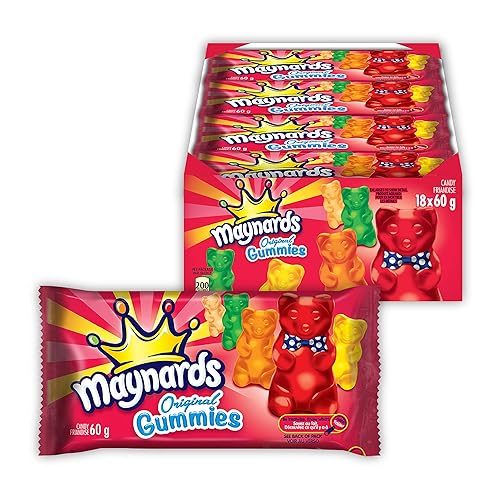 Maynards Original Gummies Candy, Gummy Candy, Bulk Candy, 60 g (Pack of 18) - Original Gummies
