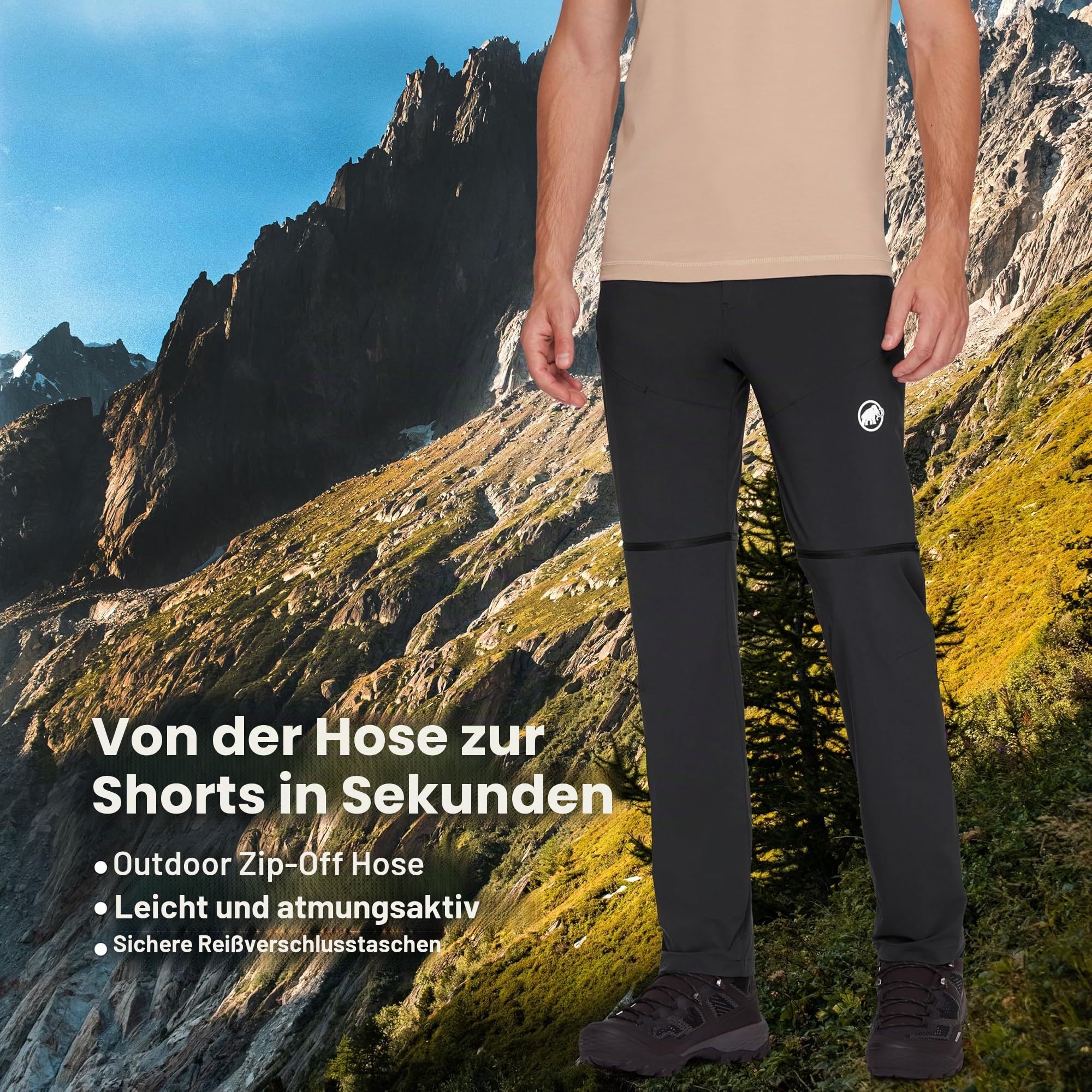 Mammut Outdoor-Hose mit Reißverschluss für Herren