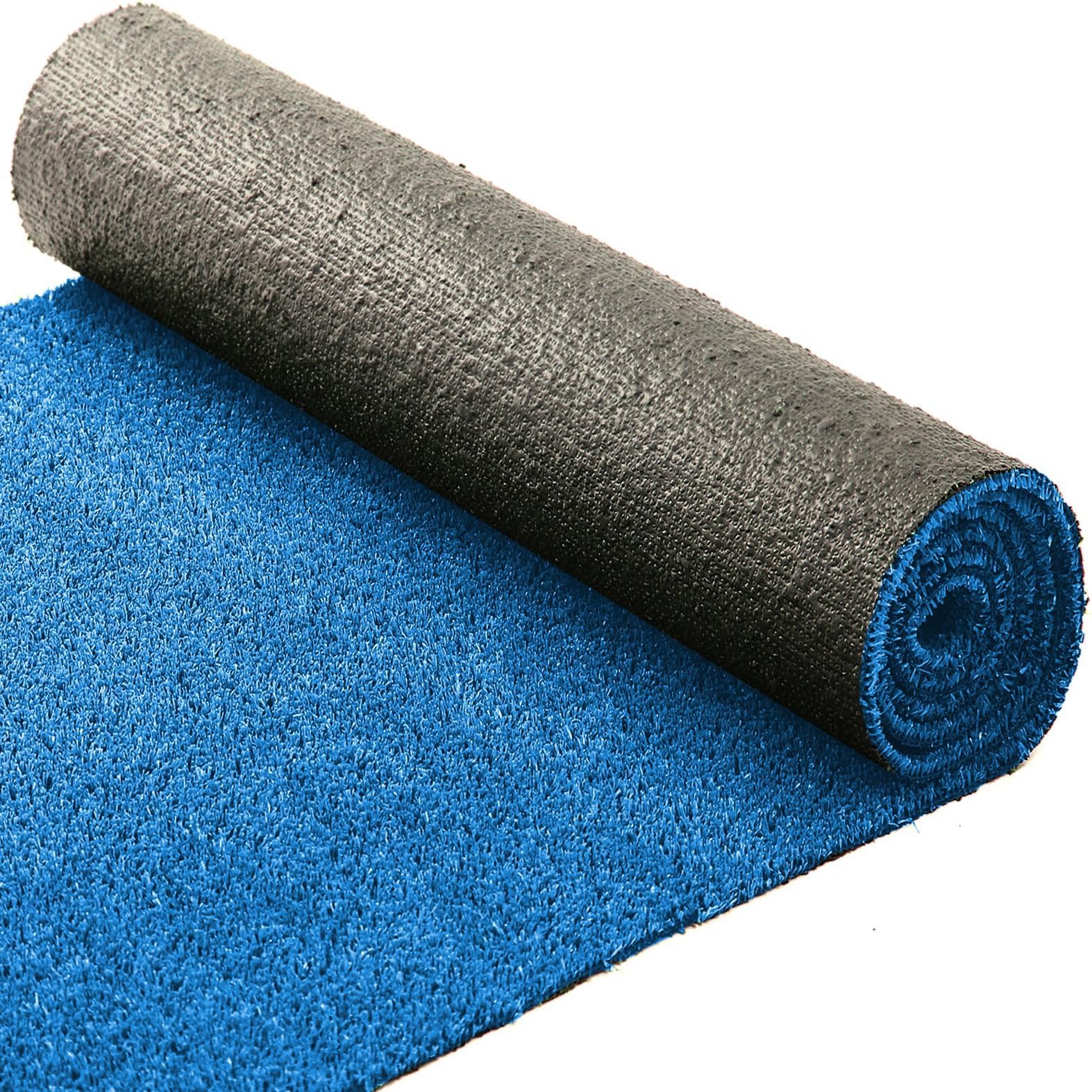 casa pura Artificial Grass Mat, Blue | Astro Turf for Indoor & Outdoor, Sports Flooring | UV Resistant | 3 Colours & Over 20 Sizes (200 x 200 cm)