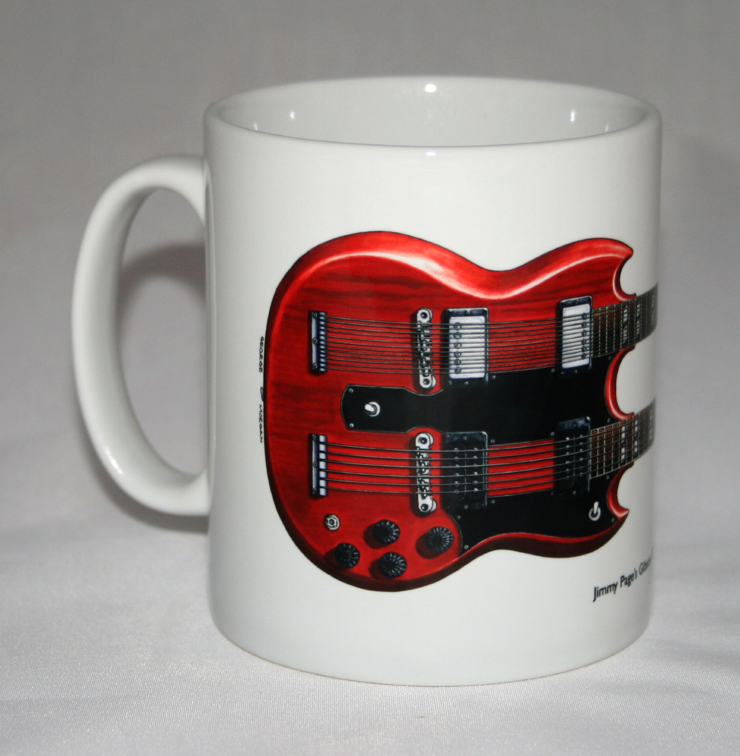 Guitar Mug. Jimmy Page's Gibson EDS-1275 Illustration.