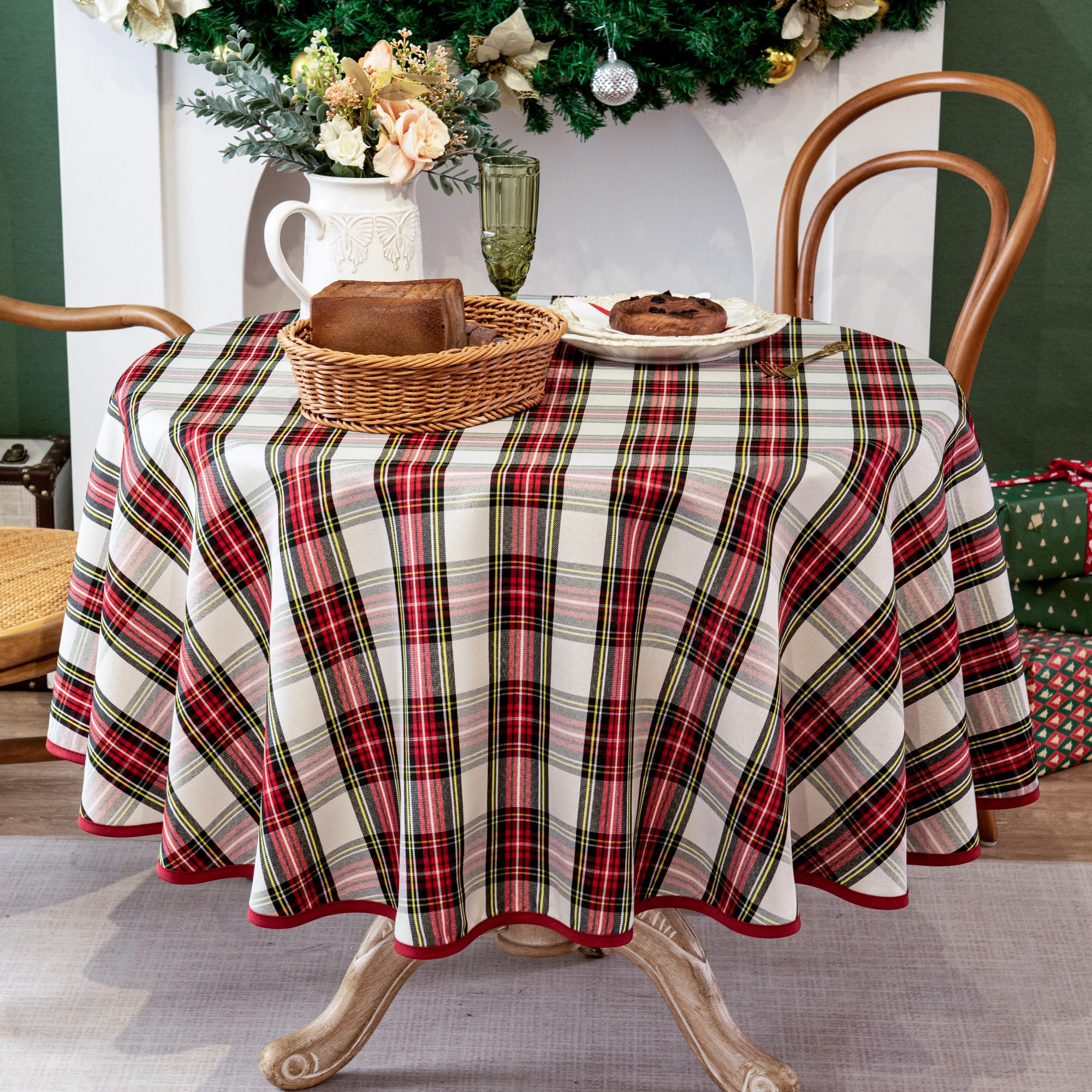 Thanksgiving Plaid Tablecloth - 60x84 Inches -23