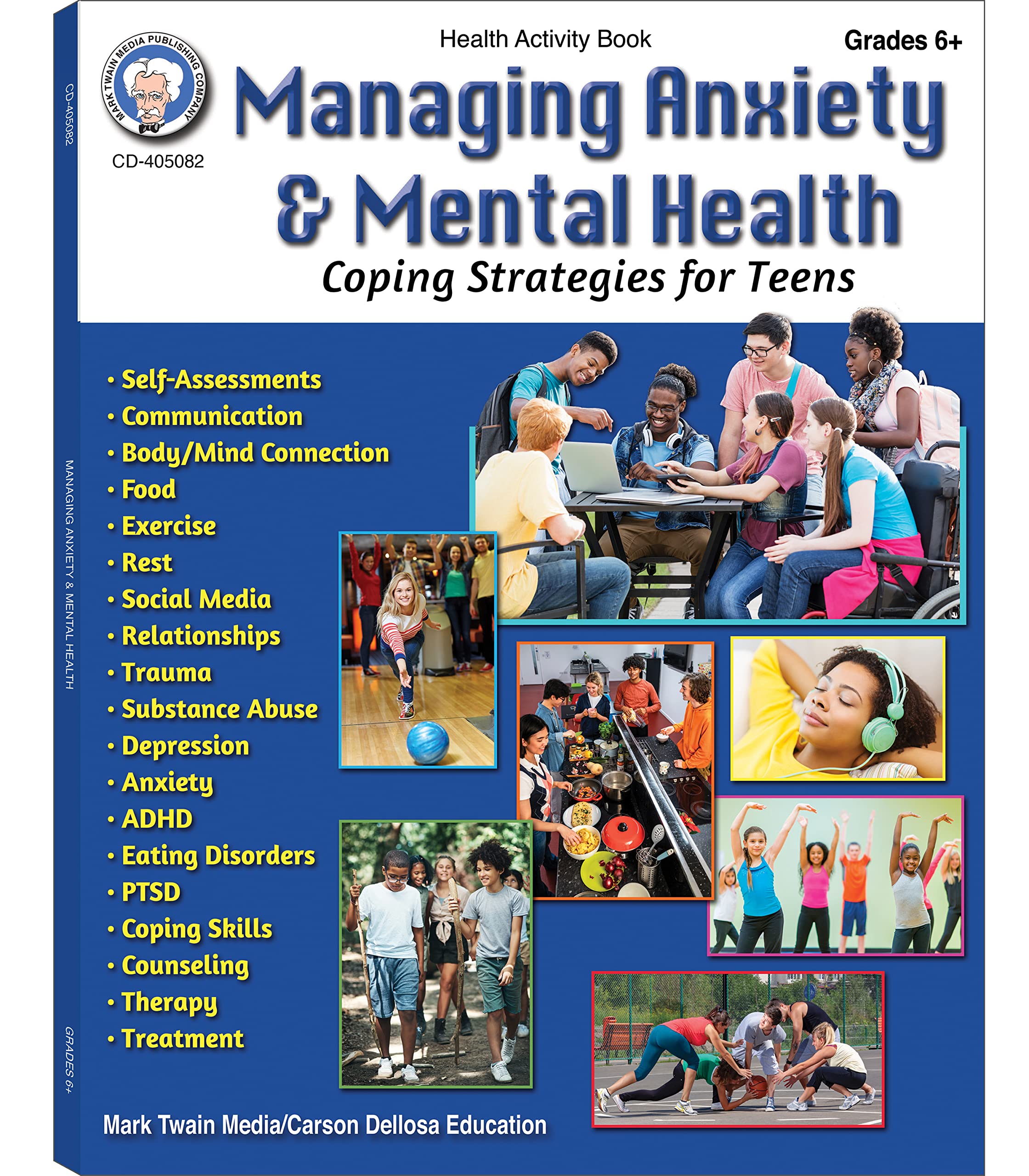 Managing Anxiety & Mental Health Workbook for Teens, Mental Health Books, Anxiety, Depression, Social Emotional Learning, Critical Thinking, Mindfulness for Kids, and ADHD Books With Guided Journal thumbnail