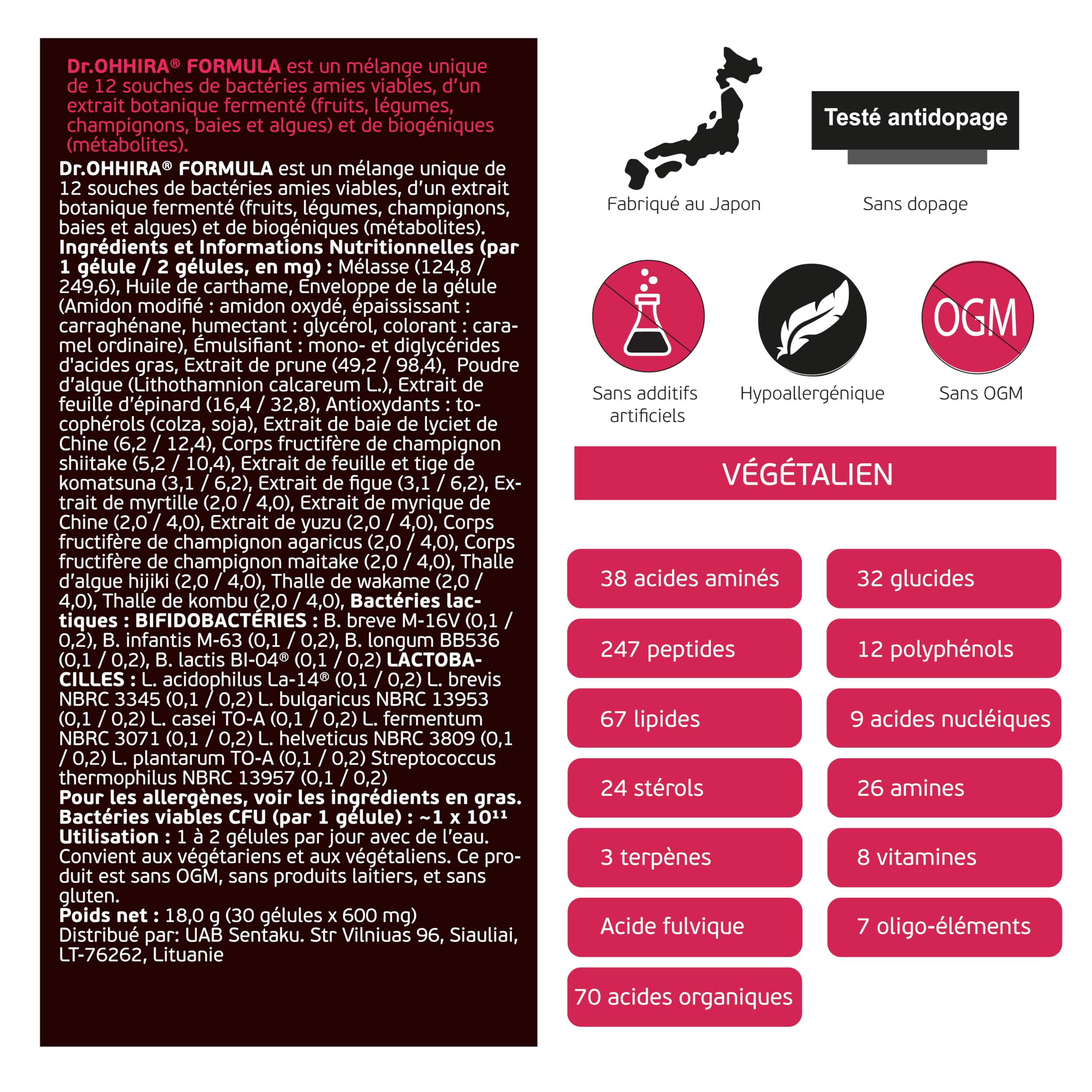 DELUXE Probiotiques Flore Intestinale OM-X®, 30 Gélules | 100 Mds CFU, Prébiotiques, Postbiotiques, 5 Ans Fermentation, probiotique flore intestinale 12 Cultures Bactériennes Vivantes