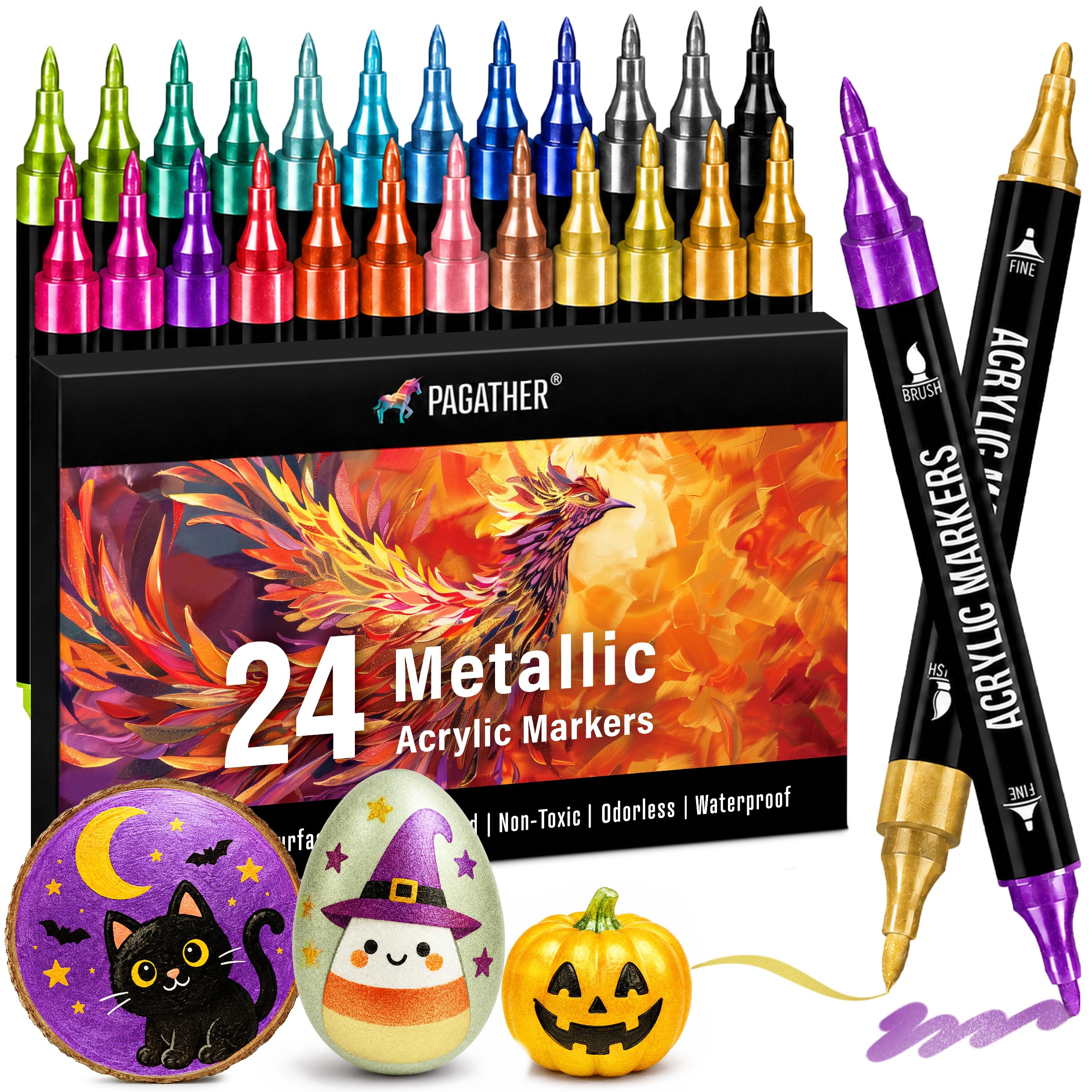 Pagather Acrylic Paint Markers - 72 Colors -10
