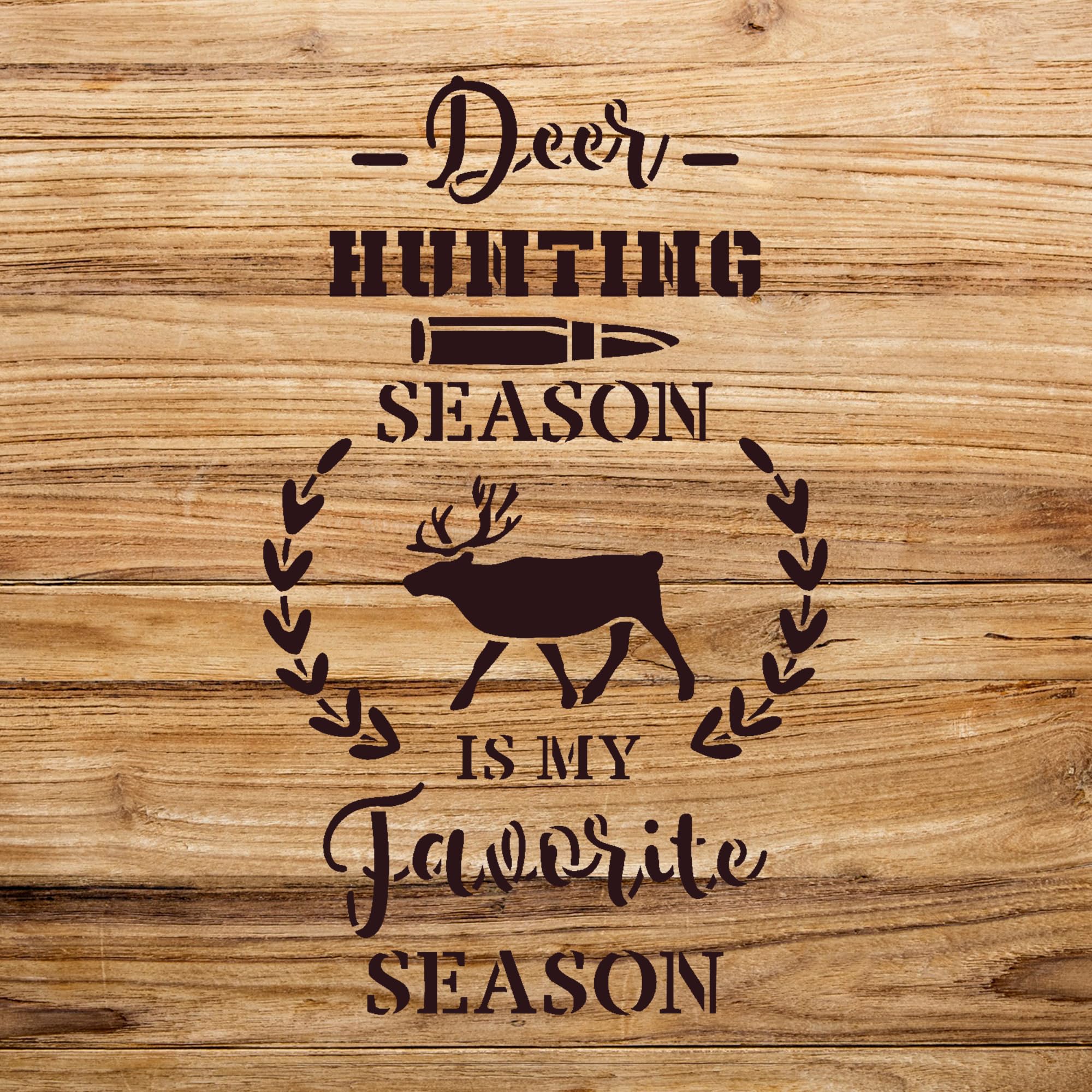 Deer Hunting Stencil Pattern for Wood and Walls, Reusable Mylar Template, Ideal for DIY Nature Decor and Craft Projects - Size A2 (15.6