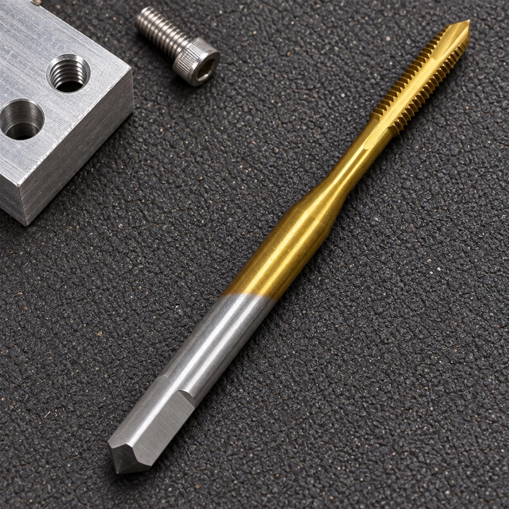 Titanium Coated High Speed Steel Metric Thread Tap for Metal Threading, Workshop Assembly and Fastener Repairs