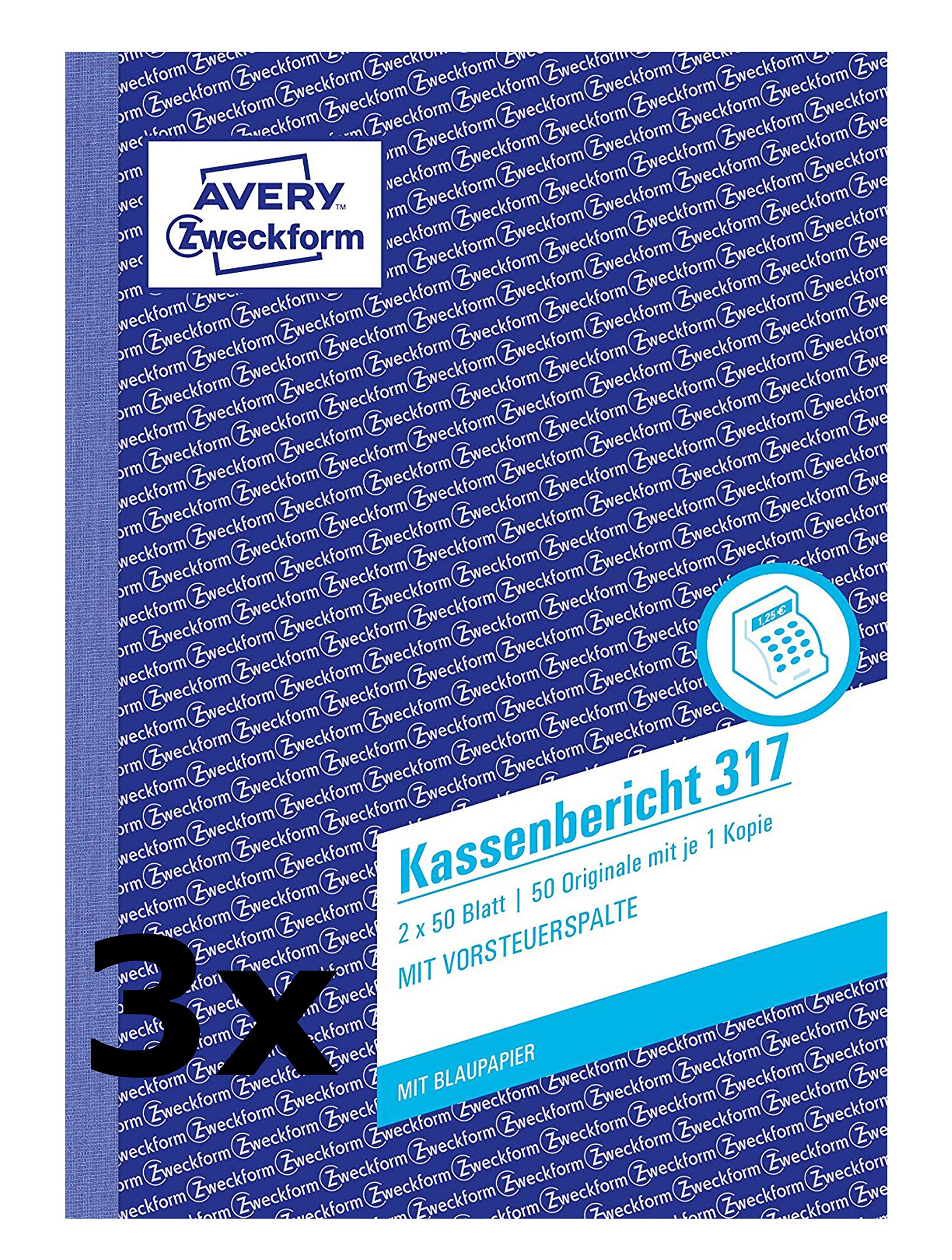 AVERY Zweckform 317 Kassenbericht (3, mit Blaupapier)