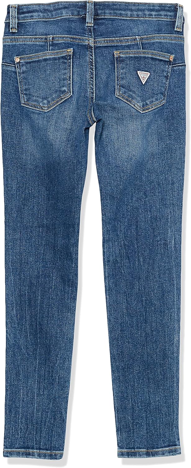 GUESS Girls' Stretch Denim Skinny 5 Pocket Jean
