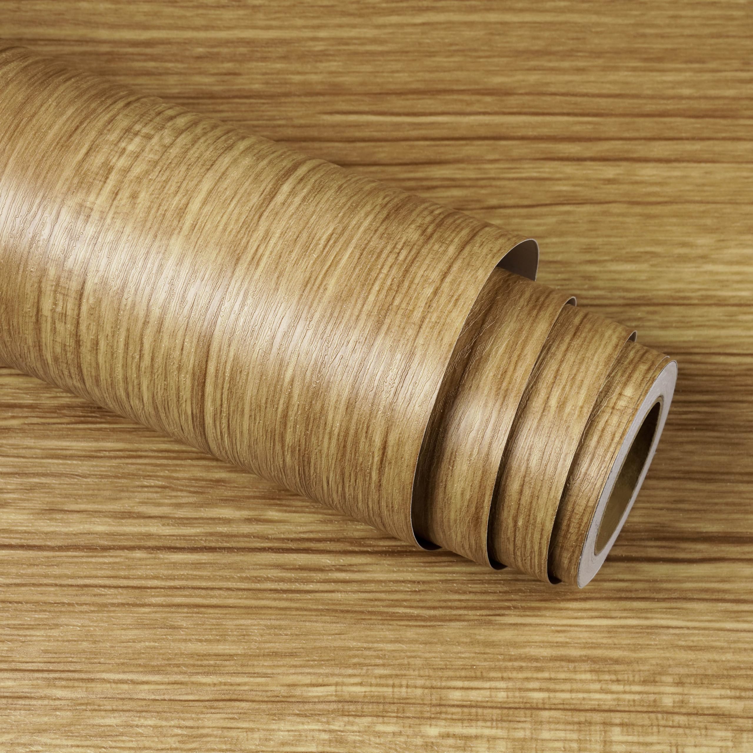 Stickyart Klebefolie Küche Holzoptik Braun 90cm X 400cm Klebefolie Holzoptik Möbelfolie Selbstklebende Tapete Vintage Küchenfolie Küchenrückwand Folie Wasserfest Abwaschbare für Bad Schlafzimmer